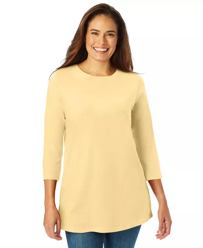 Женская футболка Within Perfect с рукавом три четверти и круглым вырезом Woman Within, желтый
Женская футболка Within Perfect с рукавом три четверти и круглым вырезом Woman Within, желтый