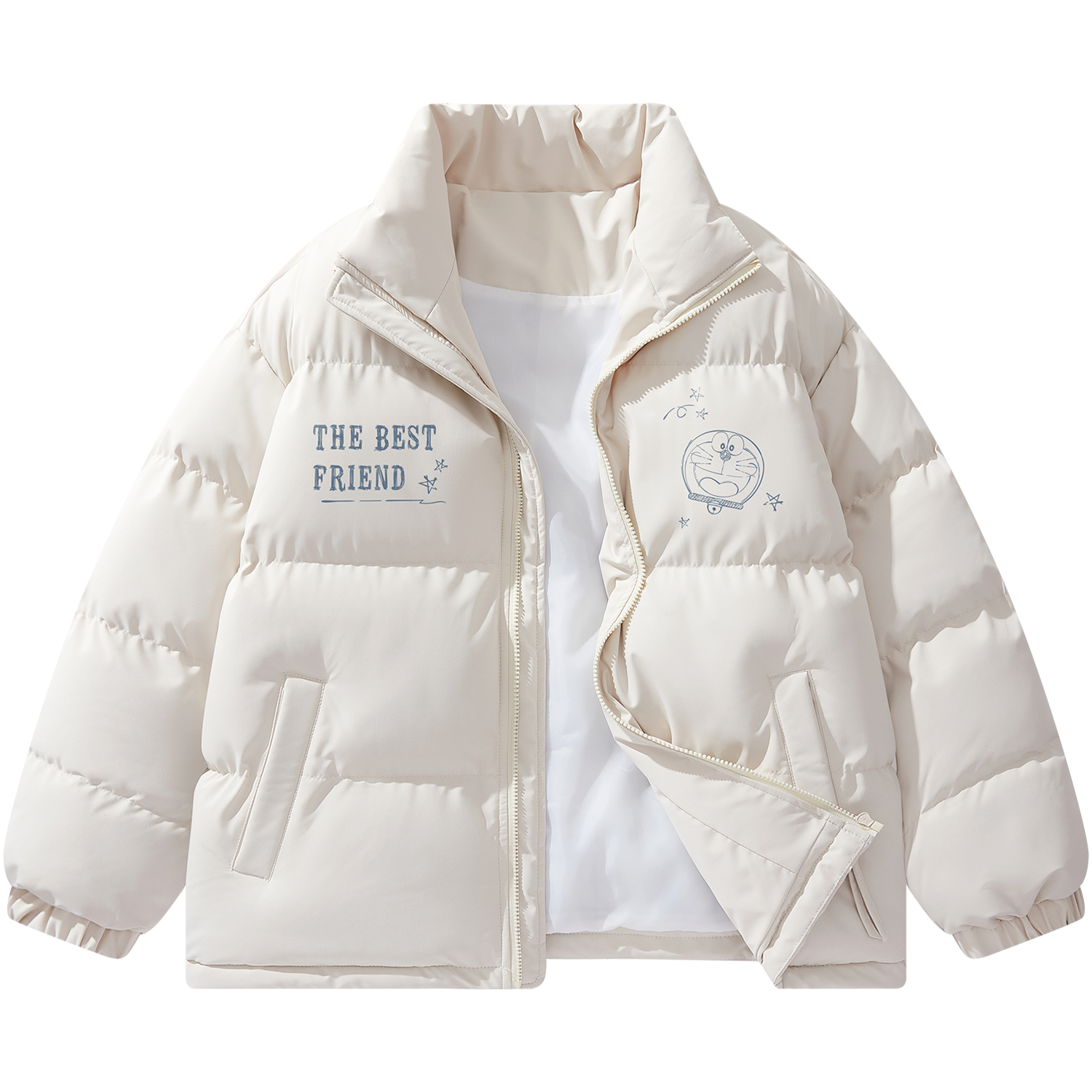 Doraemon Пуховик зимний унисекс, Beige Apricot 
Doraemon Пуховик зимний унисекс, Beige Apricot