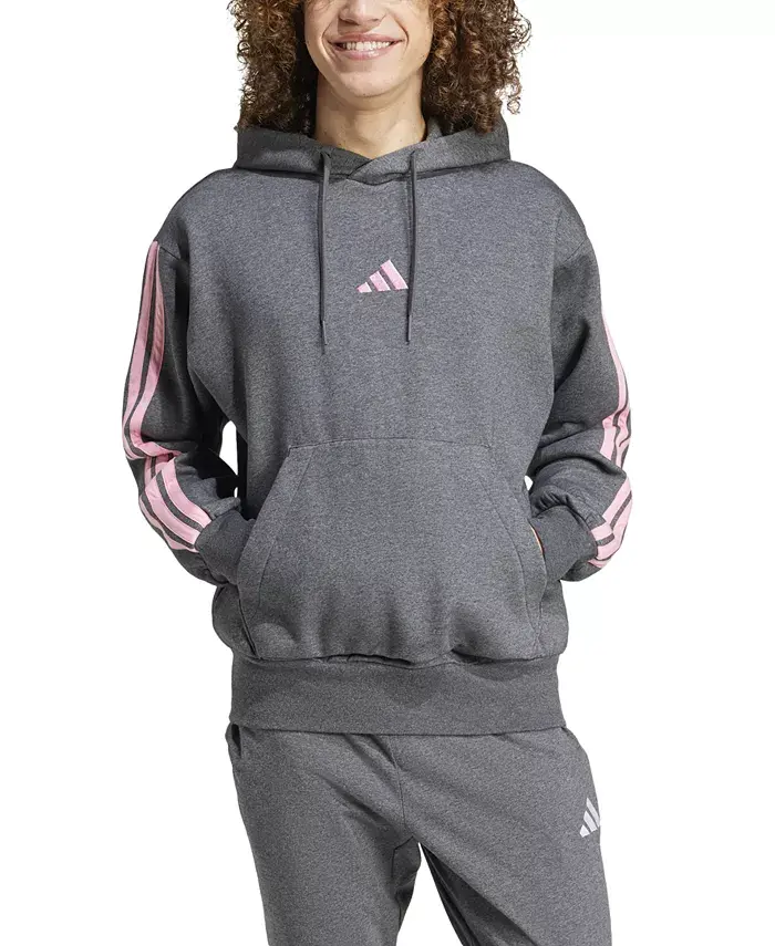 Мужская базовая толстовка с подкладкой из флиса и тремя полосками adidas, серый
Мужская базовая толстовка с подкладкой из флиса и тремя полосками adidas, серый