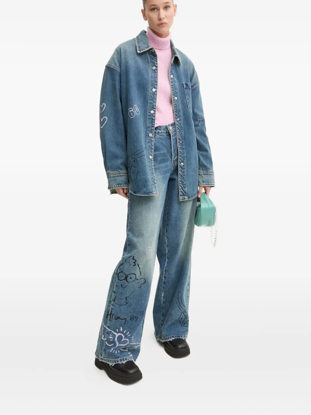 Джинсы с широкими штанинами и принтом X Keith Haring Miss Sixty, синий
Джинсы с широкими штанинами и принтом X Keith Haring Miss Sixty, синий