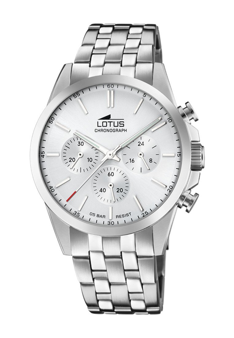 Часы с хронографом Lotus, серебряный
Часы с хронографом Lotus, серебряный