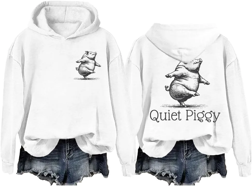 Толстовка Quiet Piggy с капюшоном и длинным рукавом
Толстовка Quiet Piggy с капюшоном и длинным рукавом