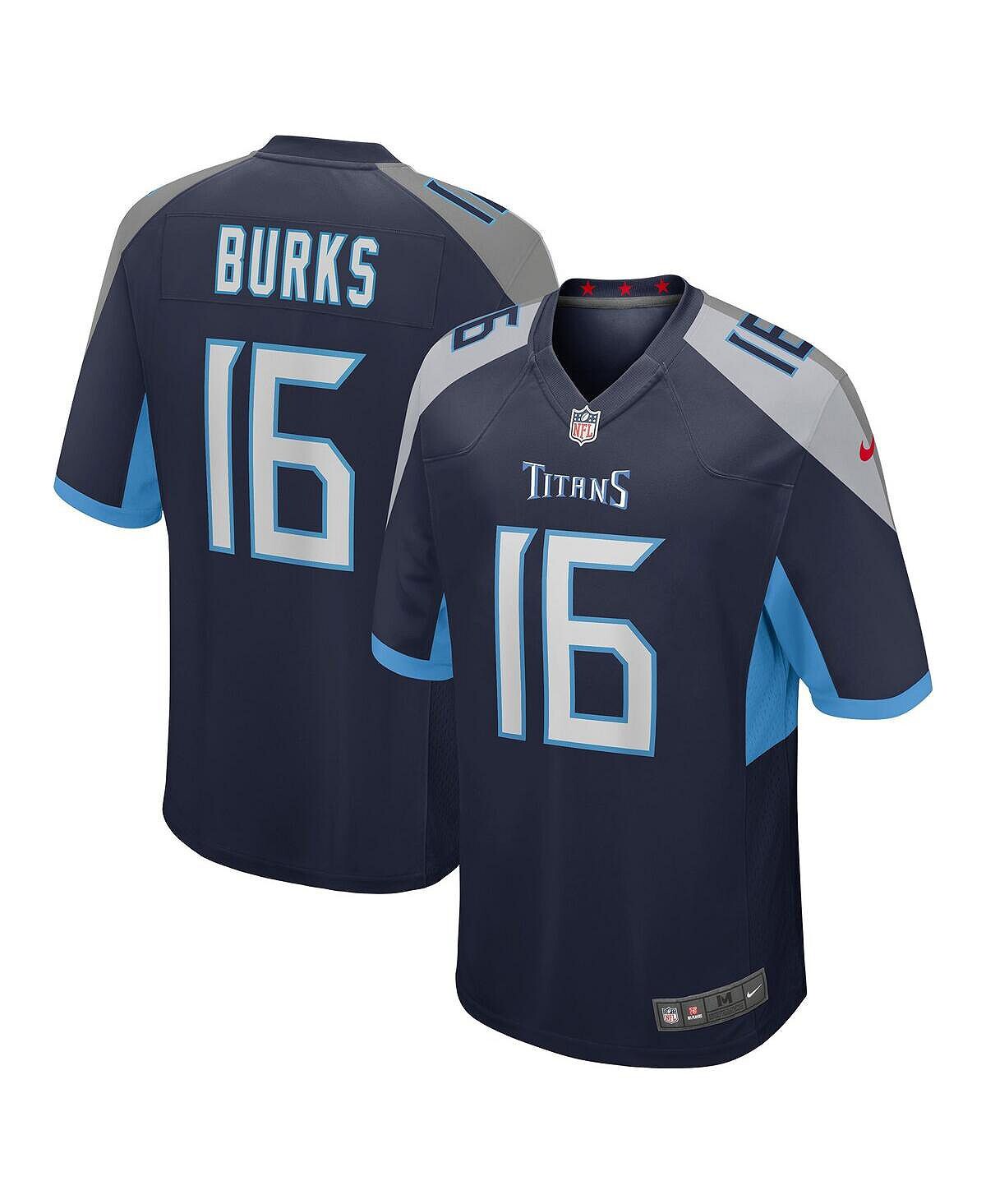 Мужская футболка treylon burks navy tennessee titans 2022 nfl draft first round game jersey Nike, синий 
Мужская футболка treylon burks navy tennessee titans 2022 nfl draft first round game jersey Nike, синий