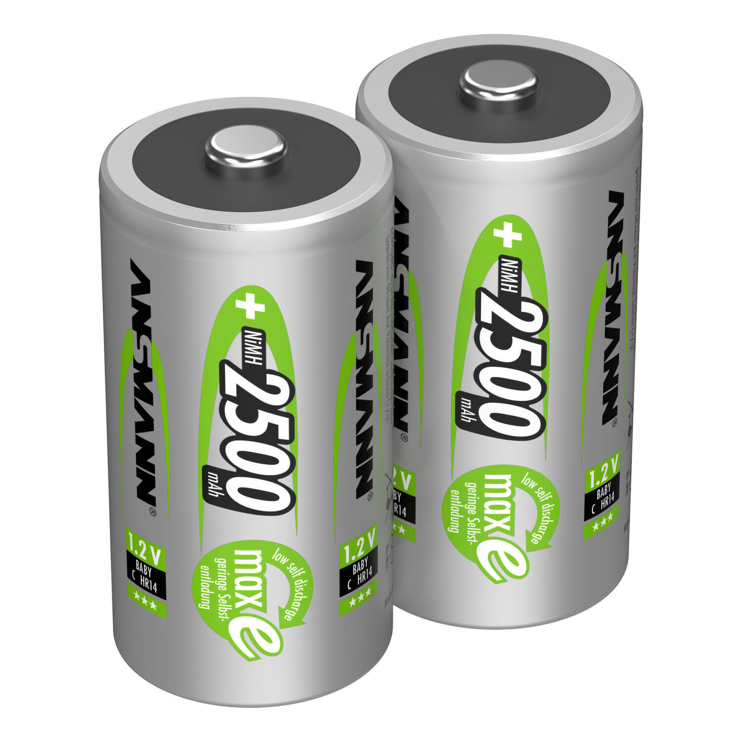 Аккумулятор Ansmann 2500 мАч, серебрянный 
Аккумулятор Ansmann 2500 мАч, серебрянный