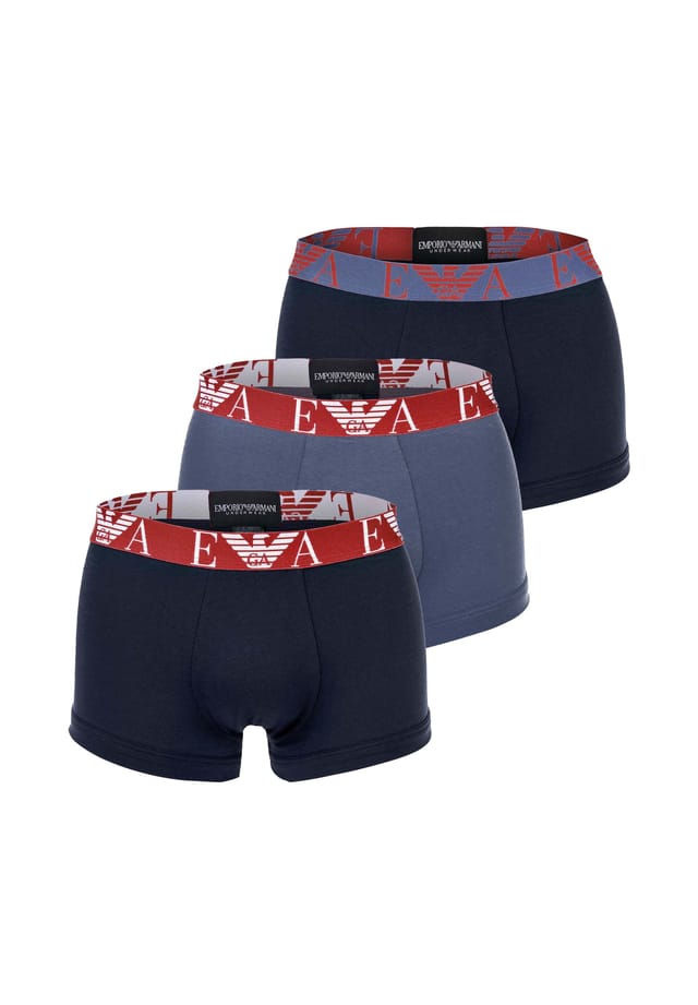 Комплект из 3 трусов-боксеров - шорты с яркой монограммой эластичный хлопок Emporio Armani, синий
Комплект из 3 трусов-боксеров - шорты с яркой монограммой эластичный хлопок Emporio Armani, синий