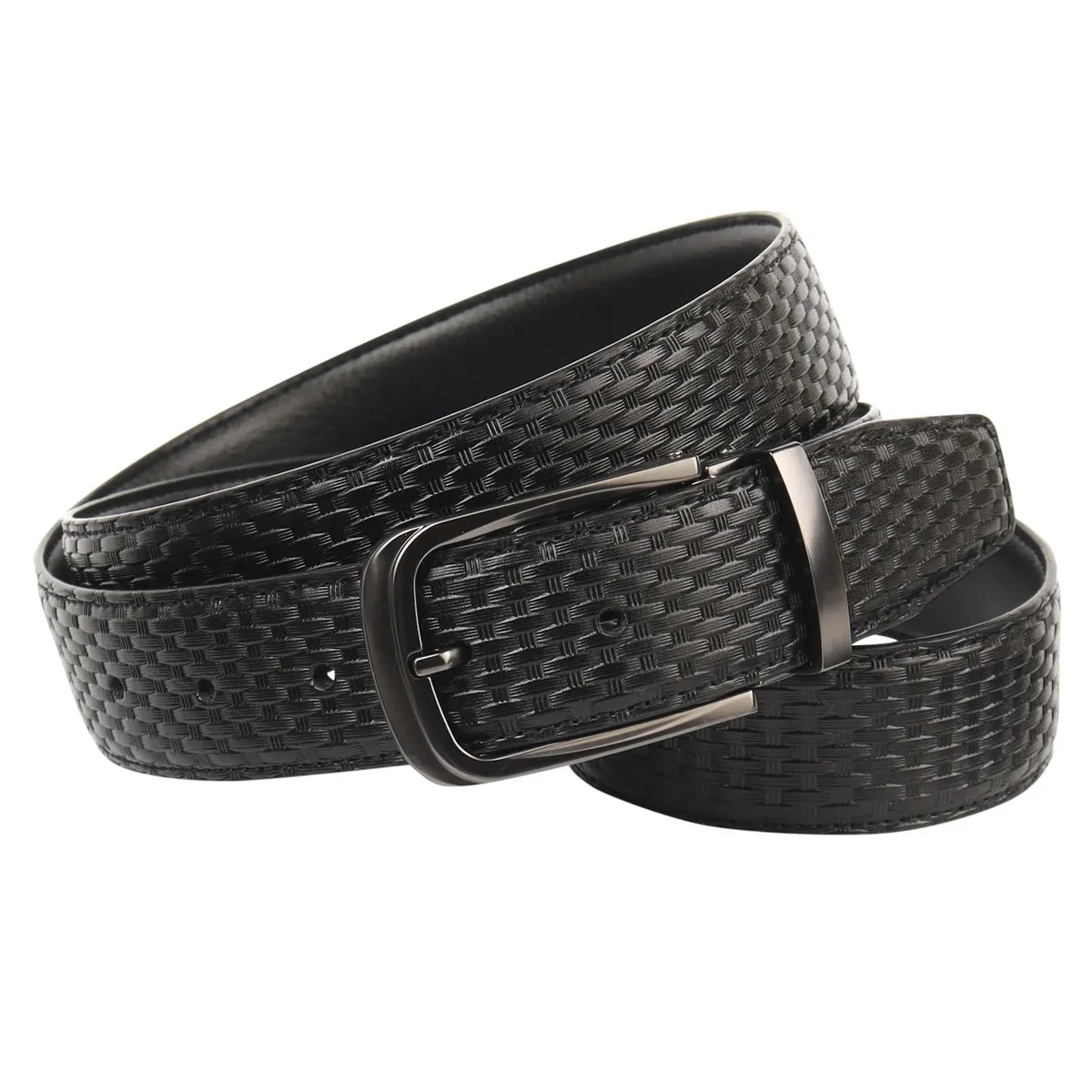 Кожаный ремень Anthoni Crown, двусторонний ремень с антрацитовой застежкой, черный
Кожаный ремень Anthoni Crown, двусторонний ремень с антрацитовой застежкой, черный