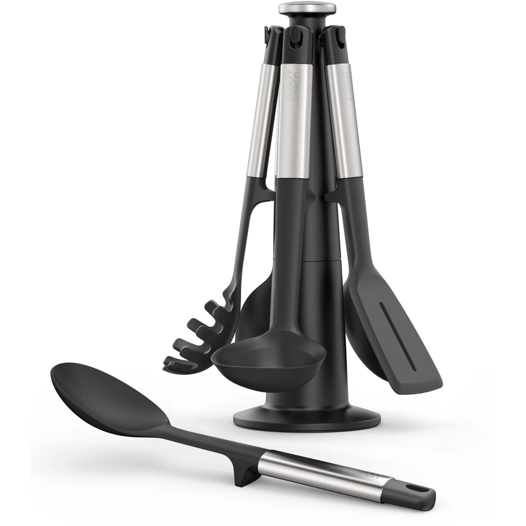 Набор кухонных столовых приборов Joseph Joseph «Elevate Silicone/Steel Carousel», (набор, 6 предметов), без BPA, черный
Набор кухонных столовых приборов Joseph Joseph «Elevate Silicone/Steel Carousel», (набор, 6 предметов), без BPA, черный