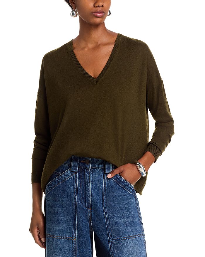 Кашемировый свитер с V-образным вырезом CO, зеленый
Кашемировый свитер с V-образным вырезом CO, зеленый