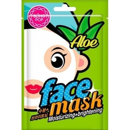 Bling Pop, Moisturizing & Brightening Face Mask, увлажняющая и осветляющая тканевая маска с алоэ, 20 мл 
Bling Pop, Moisturizing & Brightening Face Mask, увлажняющая и осветляющая тканевая маска с алоэ, 20 мл