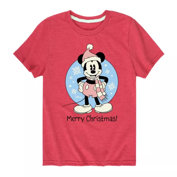 Футболка для мальчиков 8-20 лет с принтом "Микки Маус" и надписью "С Рождеством" Disney, красный 
Футболка для мальчиков 8-20 лет с принтом "Микки Маус" и надписью "С Рождеством" Disney, красный