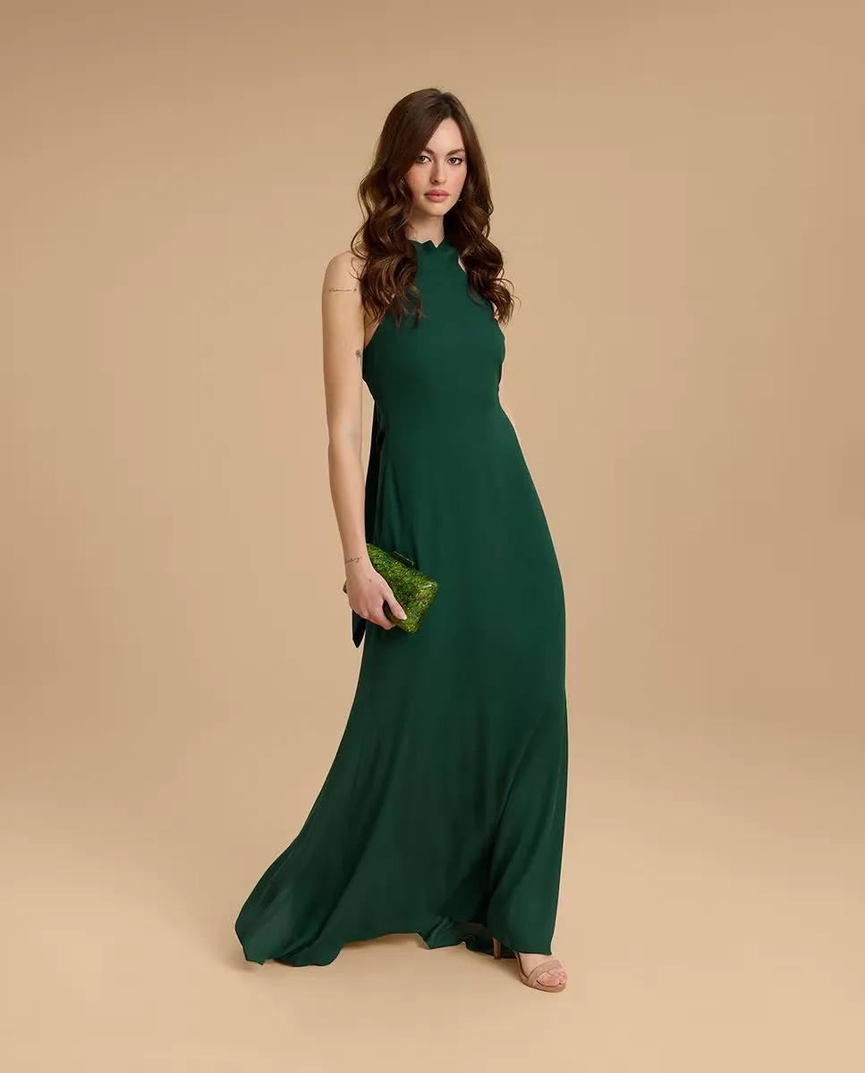 Длинное платье с халтер-воротником Veneno en la piel, зеленый
Длинное платье с халтер-воротником Veneno en la piel, зеленый