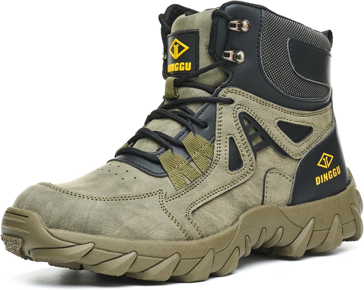 Мужские ботинки DINGGU с металлическим носком, безопасные, удобные, неразрушимые промышленные и строительные ботинки, мужские ботинки с композитным носком, зеленый
Мужские ботинки DINGGU с металлическим носком, безопасные, удобные, неразрушимые промышленные и строительные ботинки, мужские ботинки с композитным носком, зеленый