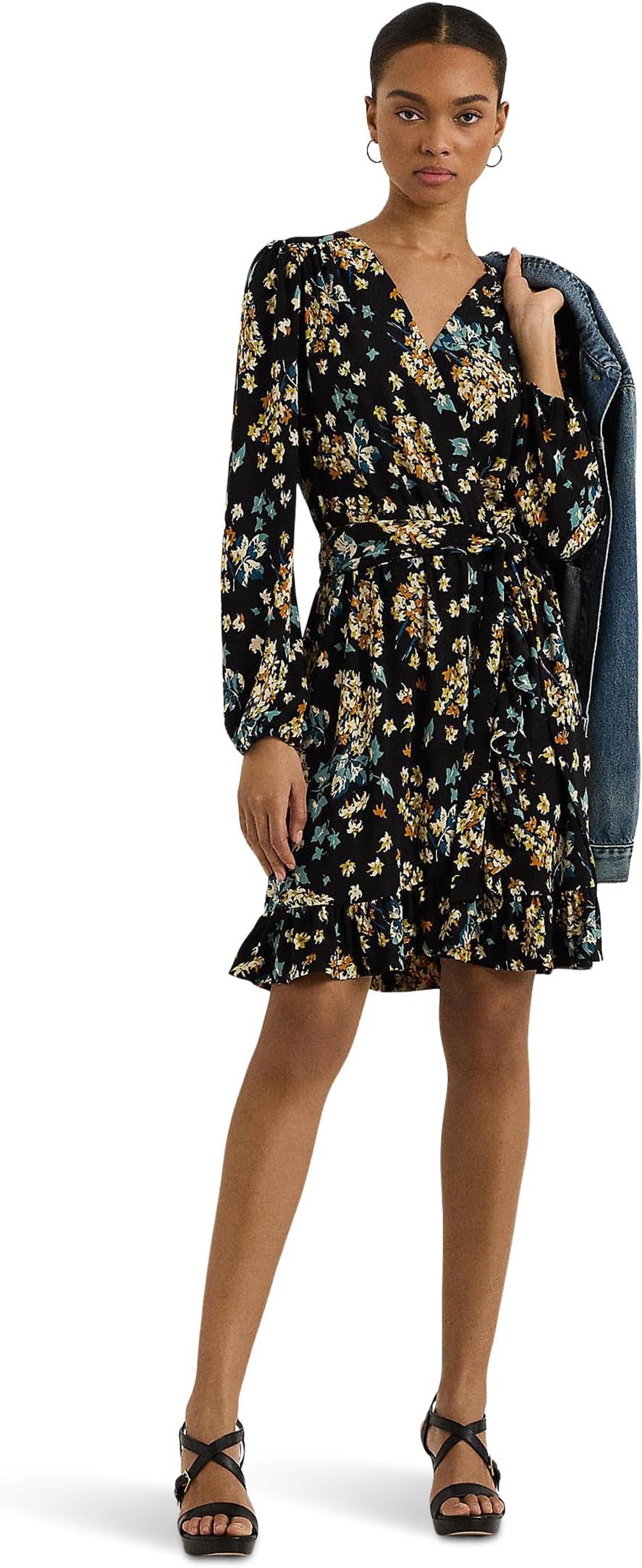Платье Lauren Ralph Lauren Floral Belted Stretch Jersey Dress, цвет Black Multi
Платье Lauren Ralph Lauren Floral Belted Stretch Jersey Dress, цвет Black Multi