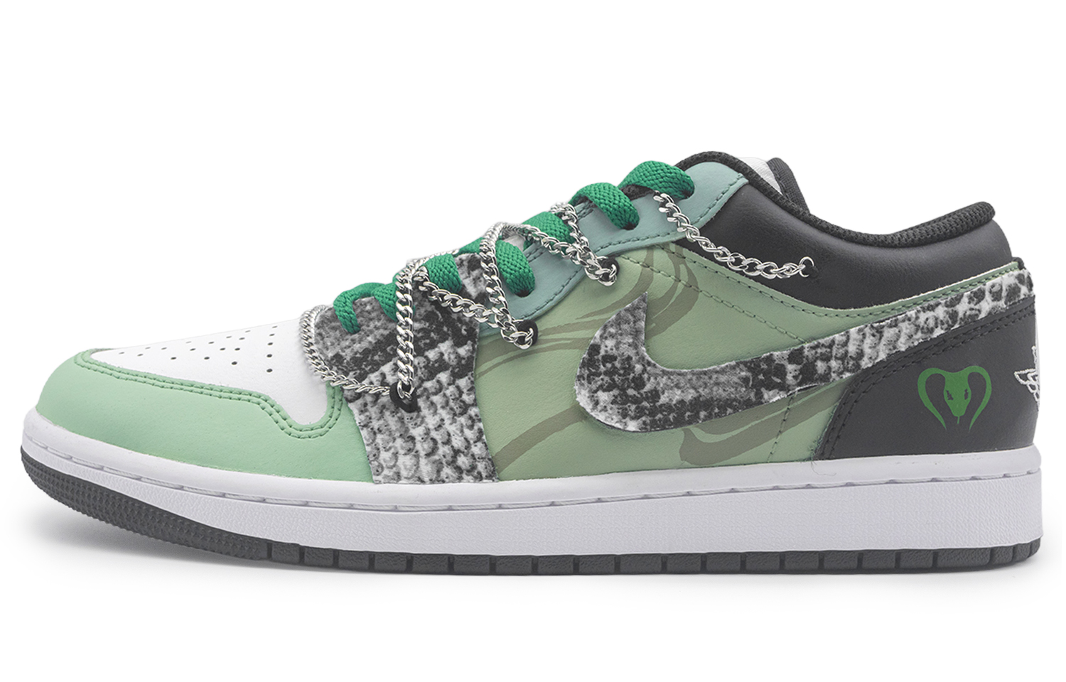 Jordan Баскетбольные кроссовки Air 1 с амортизацией и противоскользящим эффектом, винтажные, низкие, мужские, зеленые 
Jordan Баскетбольные кроссовки Air 1 с амортизацией и противоскользящим эффектом, винтажные, низкие, мужские, зеленые