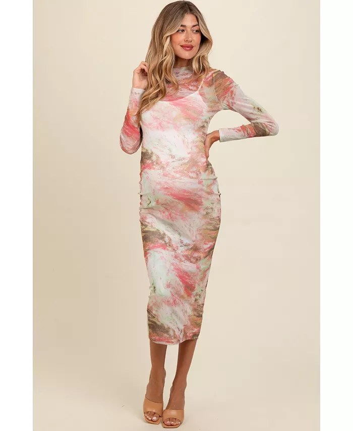 Беременное розовое платье макси с абстрактным принтом и сетчатой накидкой Pinkblush
Беременное розовое платье макси с абстрактным принтом и сетчатой накидкой Pinkblush