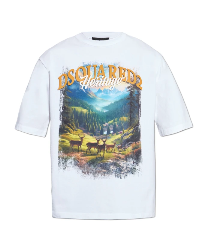 Футболка с принтом Dsquared2, белый
Футболка с принтом Dsquared2, белый