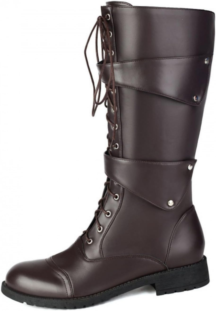 Мужские кожаные высокие ботинки до середины икры, рыцарский стиль, средневековые, ренессансные, пиратские ботинки с пряжкой и шнуровкой, ретро с закругленным носком, подходят для езды на мотоцикле, вечеринок, выступлений и свиданий Houdbdol, кор...
Мужские кожаные высокие ботинки до середины икры, рыцарский стиль, средневековые, ренессансные, пиратские ботинки с пряжкой и шнуровкой, ретро с закругленным носком, подходят для езды на мотоцикле, вечеринок, выступлений и свиданий Houdbdol, кор...