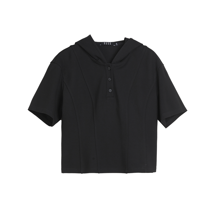 ELLE Футболка Women's Black Hooded Moderate Straight Fit
ELLE Футболка Women's Black Hooded Moderate Straight Fit