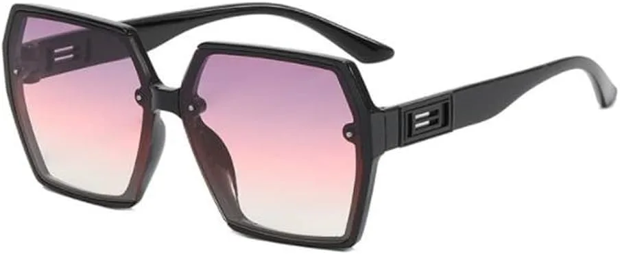 Солнцезащитные очки UV400 с защитой от УФ-излучения, большая квадратная оправа, солнцезащитные очки для женщин и мужчин SLCHJXS, Bright Black Upper Purple Lower Pink
Солнцезащитные очки UV400 с защитой от УФ-излучения, большая квадратная оправа, солнцезащитные очки для женщин и мужчин SLCHJXS, Bright Black Upper Purple Lower Pink