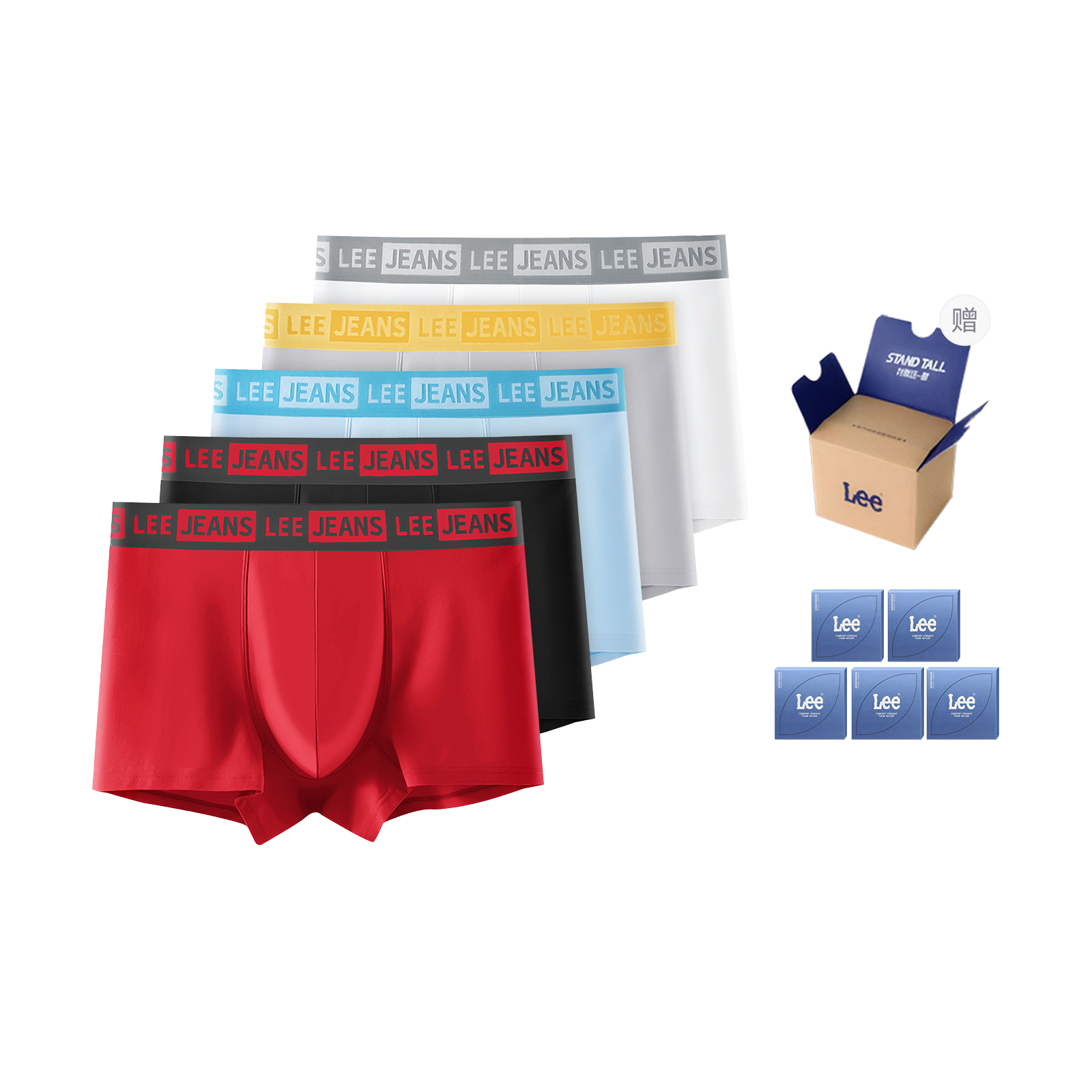 Бокс с мужскими трусами Brilliant, 5 пар Lee, белый
Бокс с мужскими трусами Brilliant, 5 пар Lee, белый