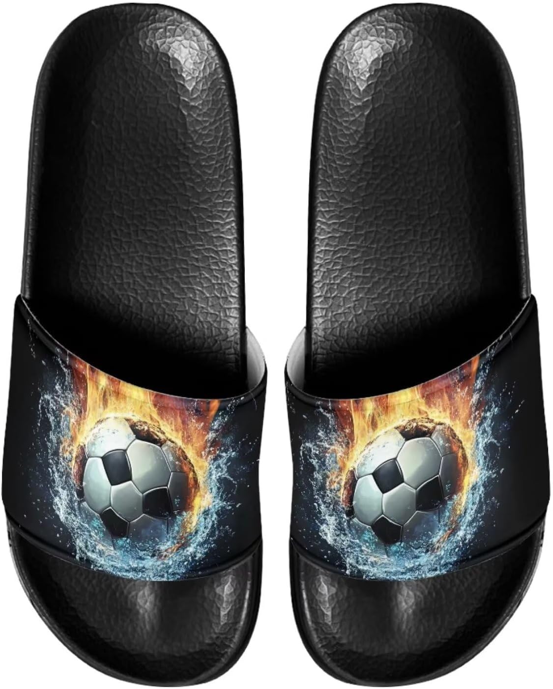 Сандалии-шлепанцы для мужчин и женщин, с открытым носком, удобные пляжные шлепанцы на плоской подошве Judentidos, Fire Soccer Ball
Сандалии-шлепанцы для мужчин и женщин, с открытым носком, удобные пляжные шлепанцы на плоской подошве Judentidos, Fire Soccer Ball