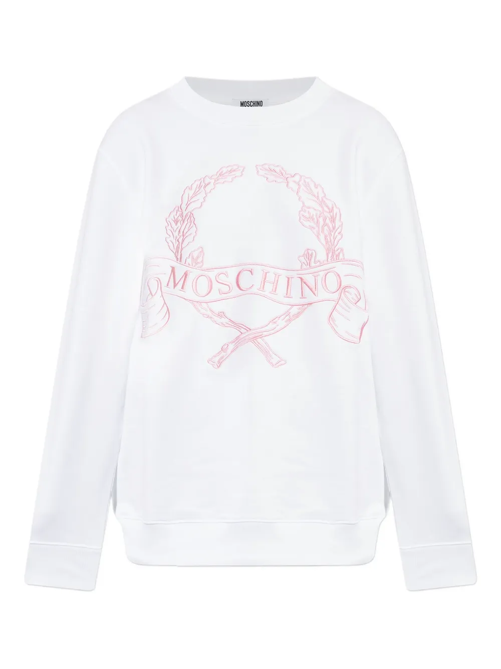 Толстовка с вышитым лавровым венком Moschino, белый
Толстовка с вышитым лавровым венком Moschino, белый