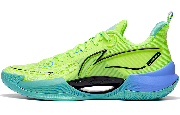 Баскетбольные кроссовки Super Light V2 мужские с низким верхом зеленые Lining