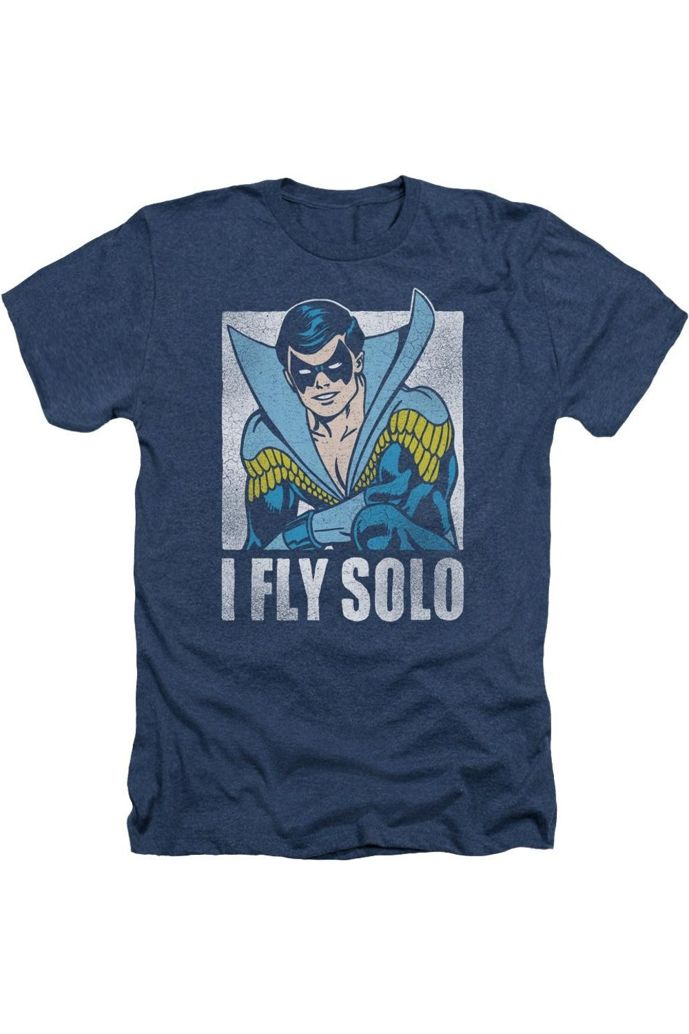 Футболка DC Comics Fly Solo для взрослых Heather Gildan, темно-синий
Футболка DC Comics Fly Solo для взрослых Heather Gildan, темно-синий