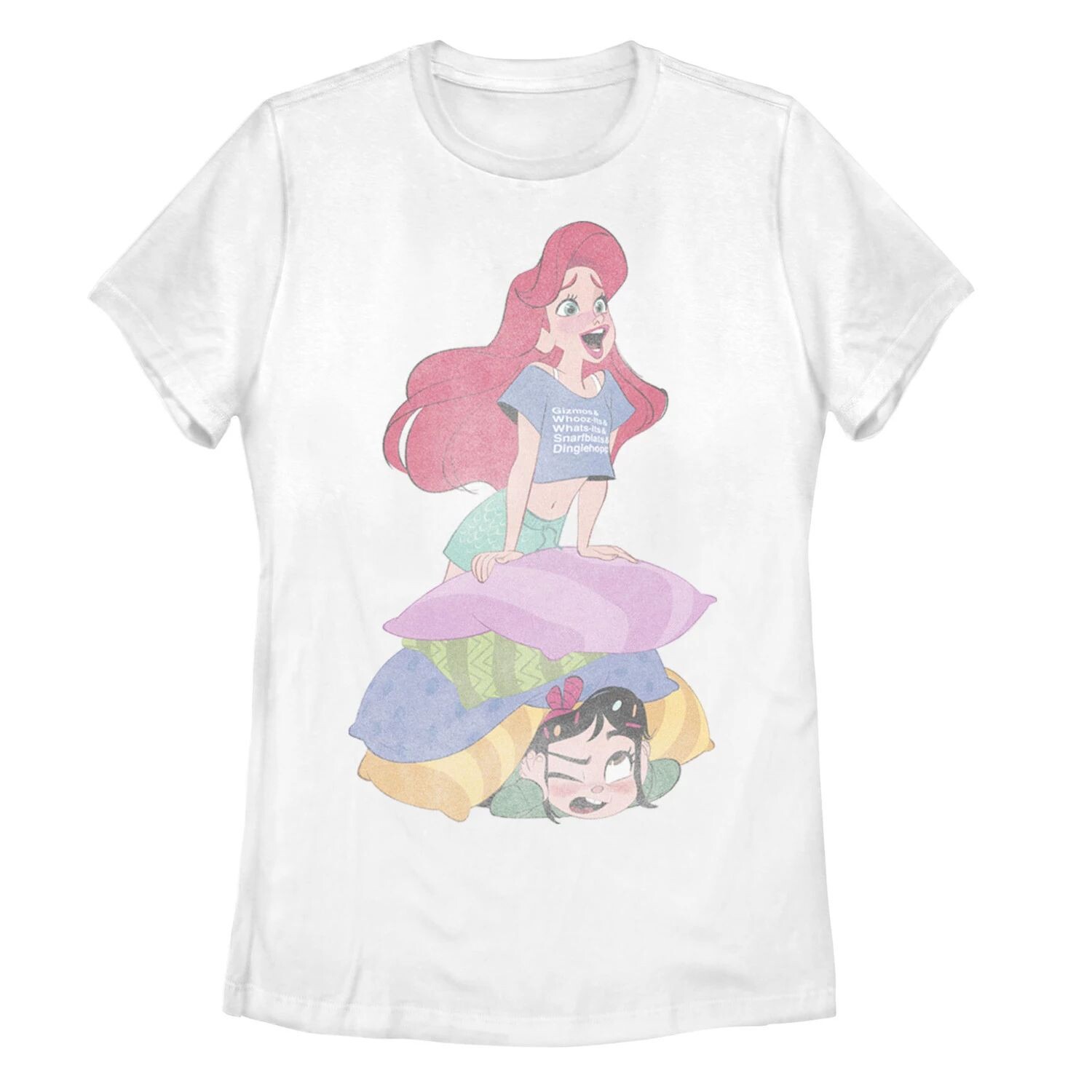 Детская футболка Disney's Wreck It Ralph 2 Vanellope и Ariel с рисунком ворса подушек Licensed Character
Детская футболка Disney's Wreck It Ralph 2 Vanellope и Ariel с рисунком ворса подушек Licensed Character