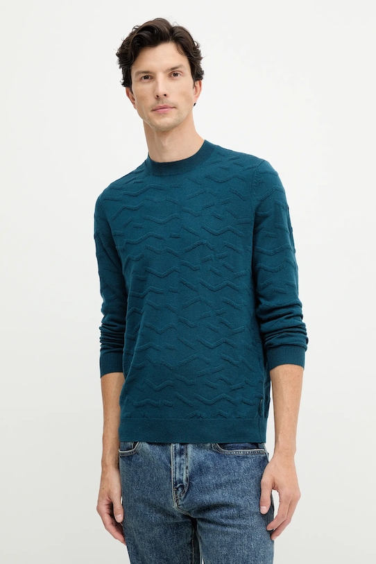 Свитер из смесовой шерсти Armani Exchange, бирюзовый
Свитер из смесовой шерсти Armani Exchange, бирюзовый