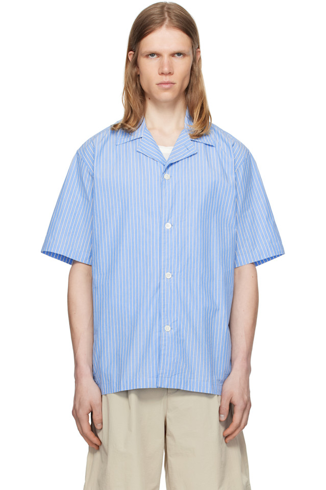 Мадс поплиновая полосатая рубашка с коротким рукавом Norse Projects, синий
Мадс поплиновая полосатая рубашка с коротким рукавом Norse Projects, синий