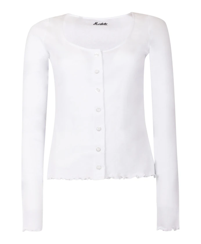 Белая рубашка с вышитым логотипом и пуговицами. Rotate Birger Christensen, белый
Белая рубашка с вышитым логотипом и пуговицами. Rotate Birger Christensen, белый