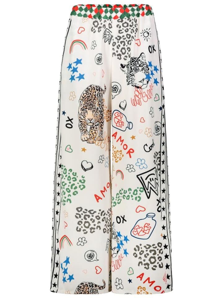 Брюки с принтом по всей поверхности: анималистичный рисунок льва и звезды Eight2Nine
Брюки с принтом по всей поверхности: анималистичный рисунок льва и звезды Eight2Nine