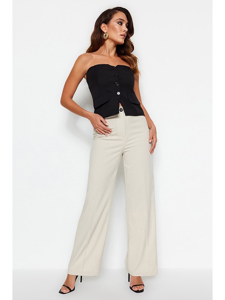 Тканевые брюки trendyol, кремовый
Тканевые брюки trendyol, кремовый