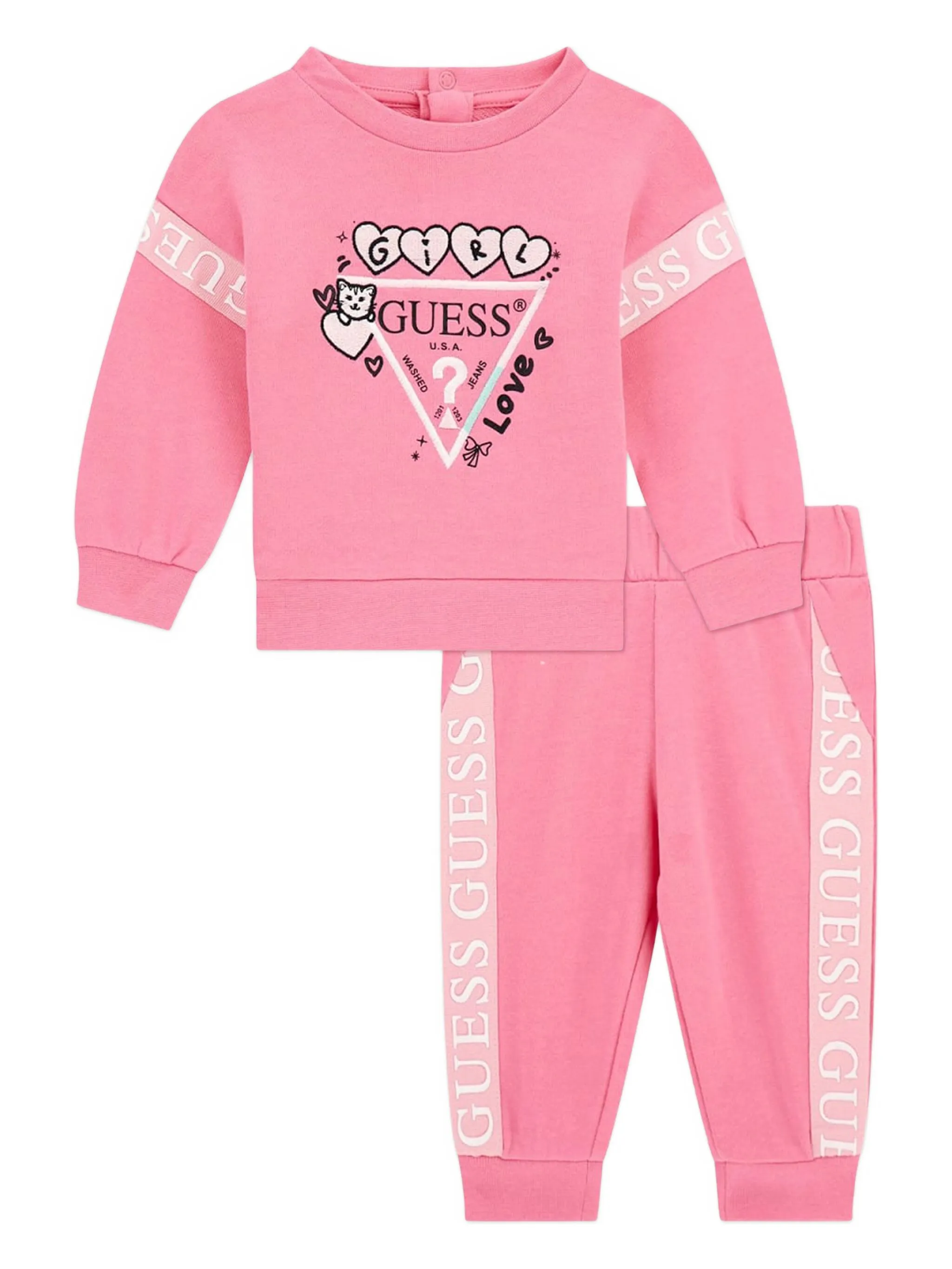 Спортивный костюм с логотипом Guess Kids, розовый
Спортивный костюм с логотипом Guess Kids, розовый