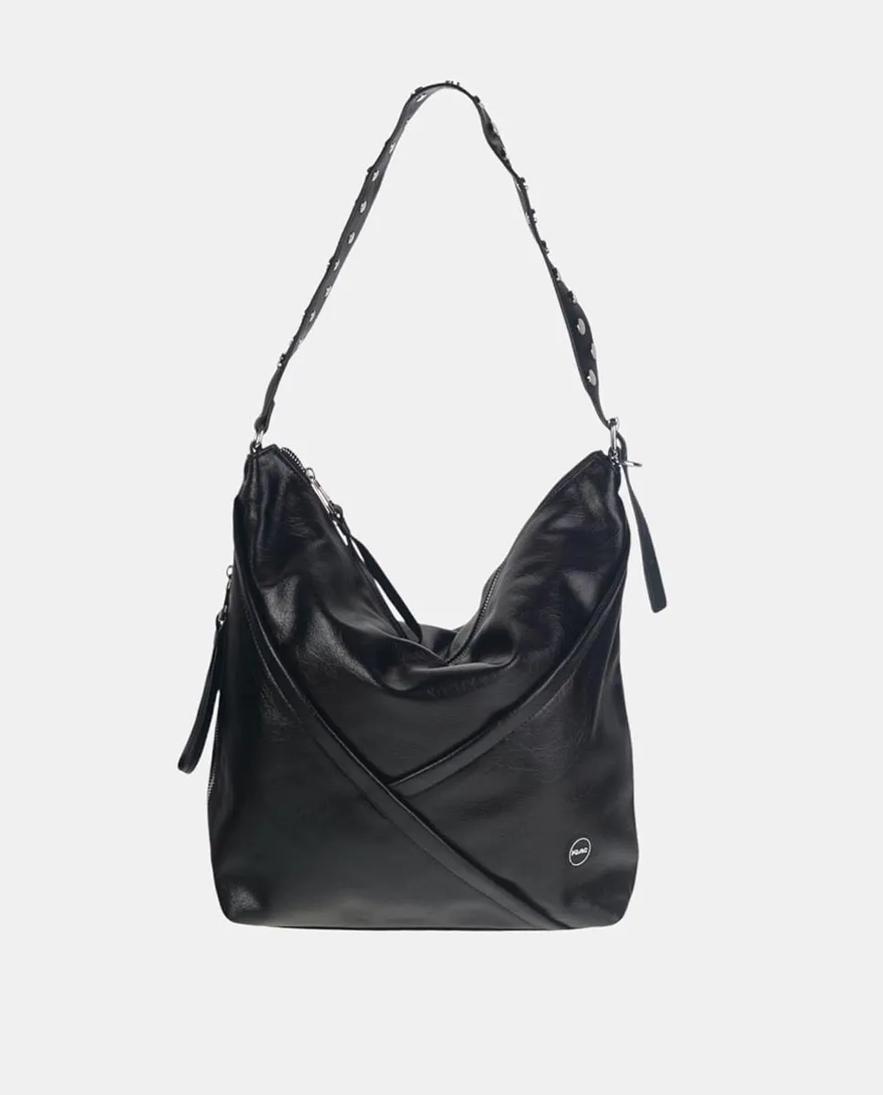 Сумка через плечо со складками спереди и застежкой-молнией Kbas, черный 
Сумка через плечо со складками спереди и застежкой-молнией Kbas, черный