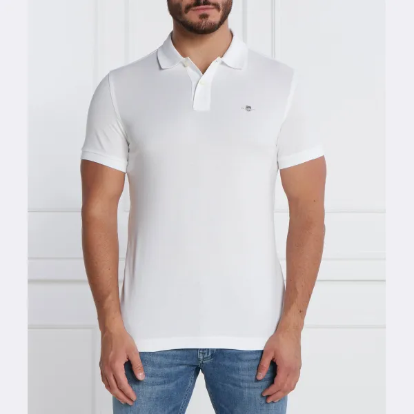 Рубашка-Поло узкого кроя Gant, белый 
Рубашка-Поло узкого кроя Gant, белый