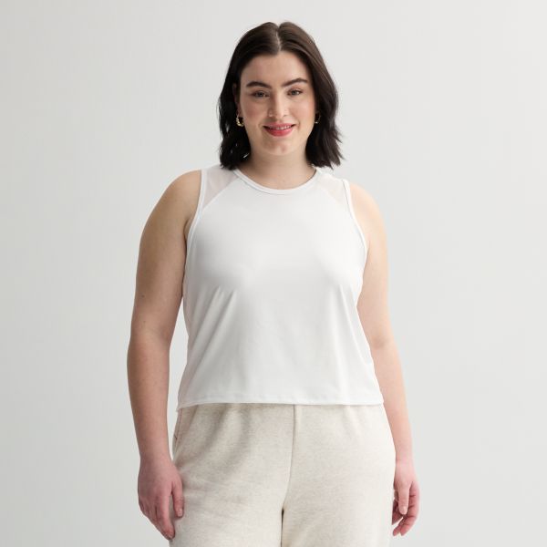 Майка-топ с сетчатыми плечами для юниоров больших размеров So, белый
Майка-топ с сетчатыми плечами для юниоров больших размеров So, белый