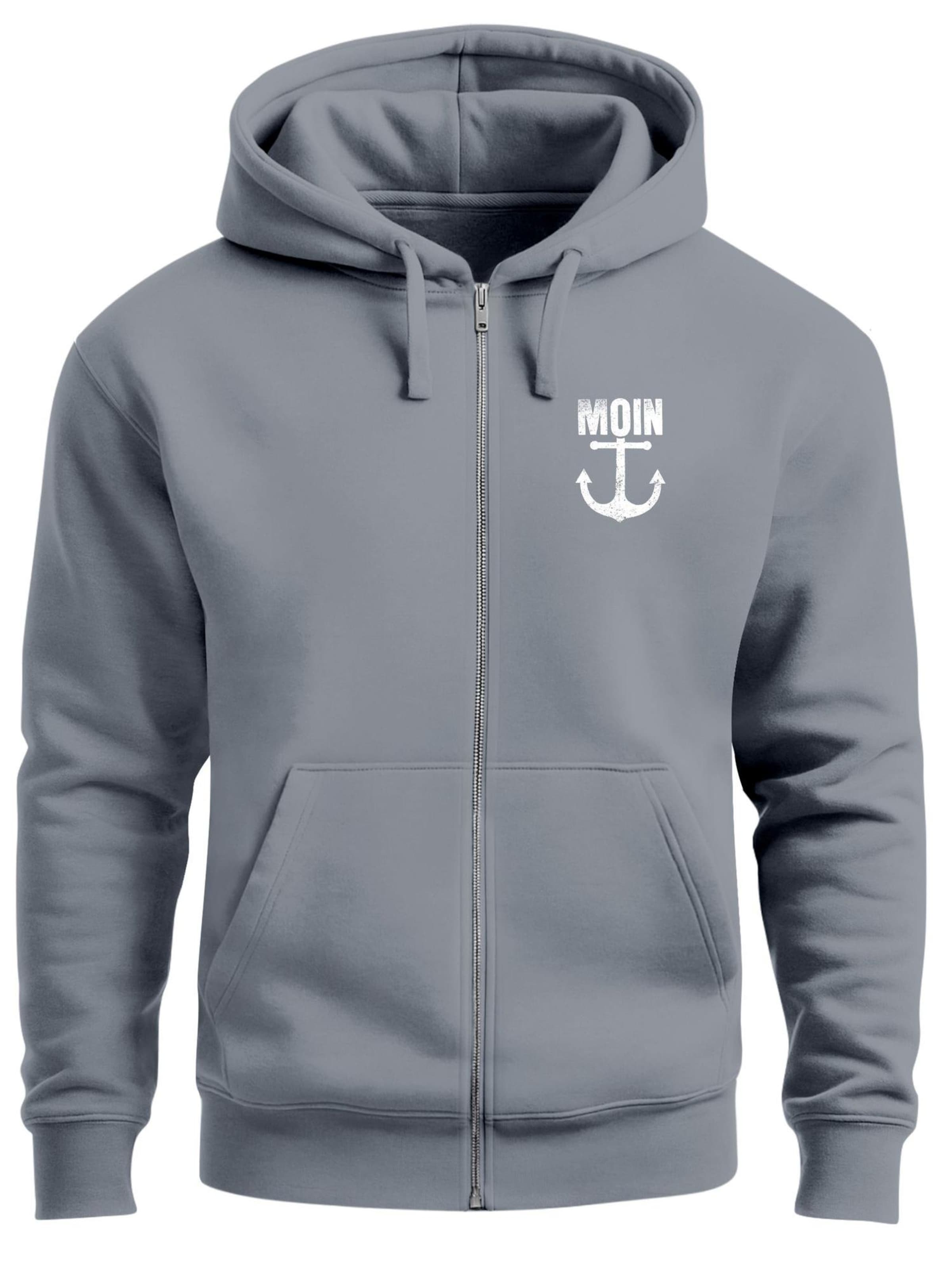 Neverless Толстовка с молнией 'Moin Anker' в сером цвете
Neverless Толстовка с молнией 'Moin Anker' в сером цвете