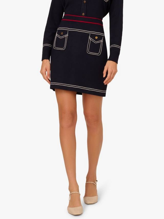Мини-юбка с контрастными накладными карманами Adrianna Papell, Navy/Red
Мини-юбка с контрастными накладными карманами Adrianna Papell, Navy/Red