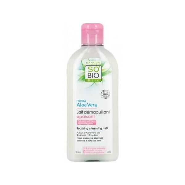 Молочко для снятия макияжа для чувствительной кожи, 200 мл So'Bio Etic Aloe vera dermo defense
Молочко для снятия макияжа для чувствительной кожи, 200 мл So'Bio Etic Aloe vera dermo defense