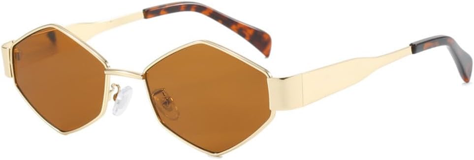 Винтажные панк-солнцезащитные очки в металлической оправе с многоугольными линзами для женщин и мужчин, для вождения, с прозрачными линзами и защитой от УФ-излучения UV400 KTUCN, Gold Tea
Винтажные панк-солнцезащитные очки в металлической оправе с многоугольными линзами для женщин и мужчин, для вождения, с прозрачными линзами и защитой от УФ-излучения UV400 KTUCN, Gold Tea