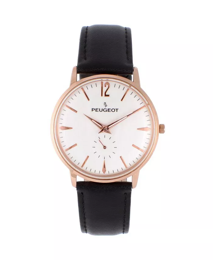 Мужские часы с кожаным ремешком, 40 мм, розовое золото, в винтажном стиле, с функцией дистанционного управления и плавным ходом стрелок Peugeot, черный
Мужские часы с кожаным ремешком, 40 мм, розовое золото, в винтажном стиле, с функцией дистанционного управления и плавным ходом стрелок Peugeot, черный