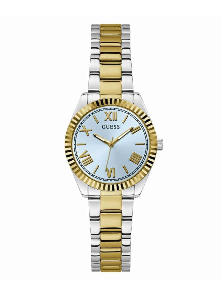 Guess Аналоговые женские часы серебристого цвета
Guess Аналоговые женские часы серебристого цвета