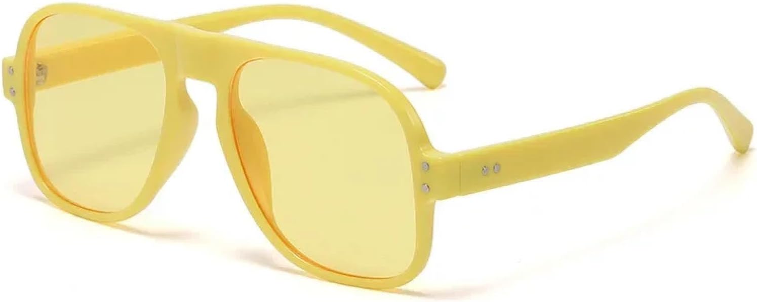 Солнцезащитные очки с защитой от УФ-излучения UV400 | Rivet Punk, увеличенная оправа | Для женщин и мужчин, для занятий спортом на открытом воздухе и вождения DSVIGF, Yellow Yellow
Солнцезащитные очки с защитой от УФ-излучения UV400 | Rivet Punk, увеличенная оправа | Для женщин и мужчин, для занятий спортом на открытом воздухе и вождения DSVIGF, Yellow Yellow