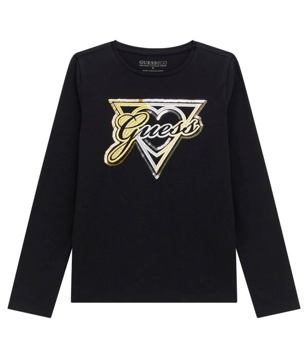 Лонгслив детский Guess с фирменным принтом, черный
Лонгслив детский Guess с фирменным принтом, черный