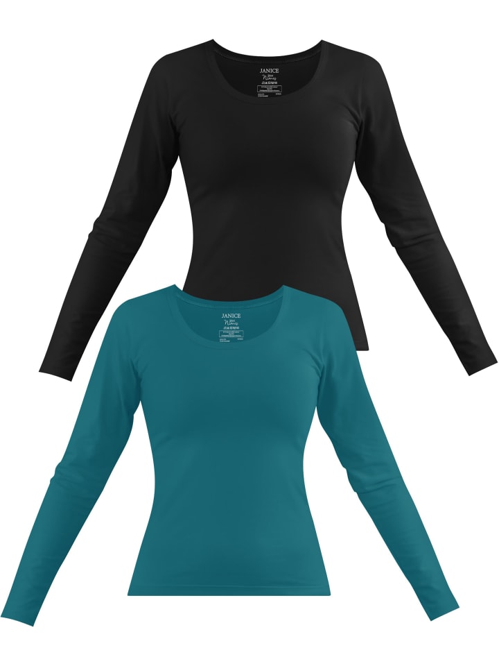 Лонгслив Janice 2 x Damen Langarmshirt Nimes, цвет Petrol/Schwarz
Лонгслив Janice 2 x Damen Langarmshirt Nimes, цвет Petrol/Schwarz