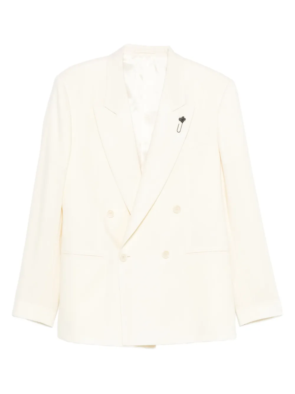 Двубортный блейзер Lardini, нейтральный
Двубортный блейзер Lardini, нейтральный