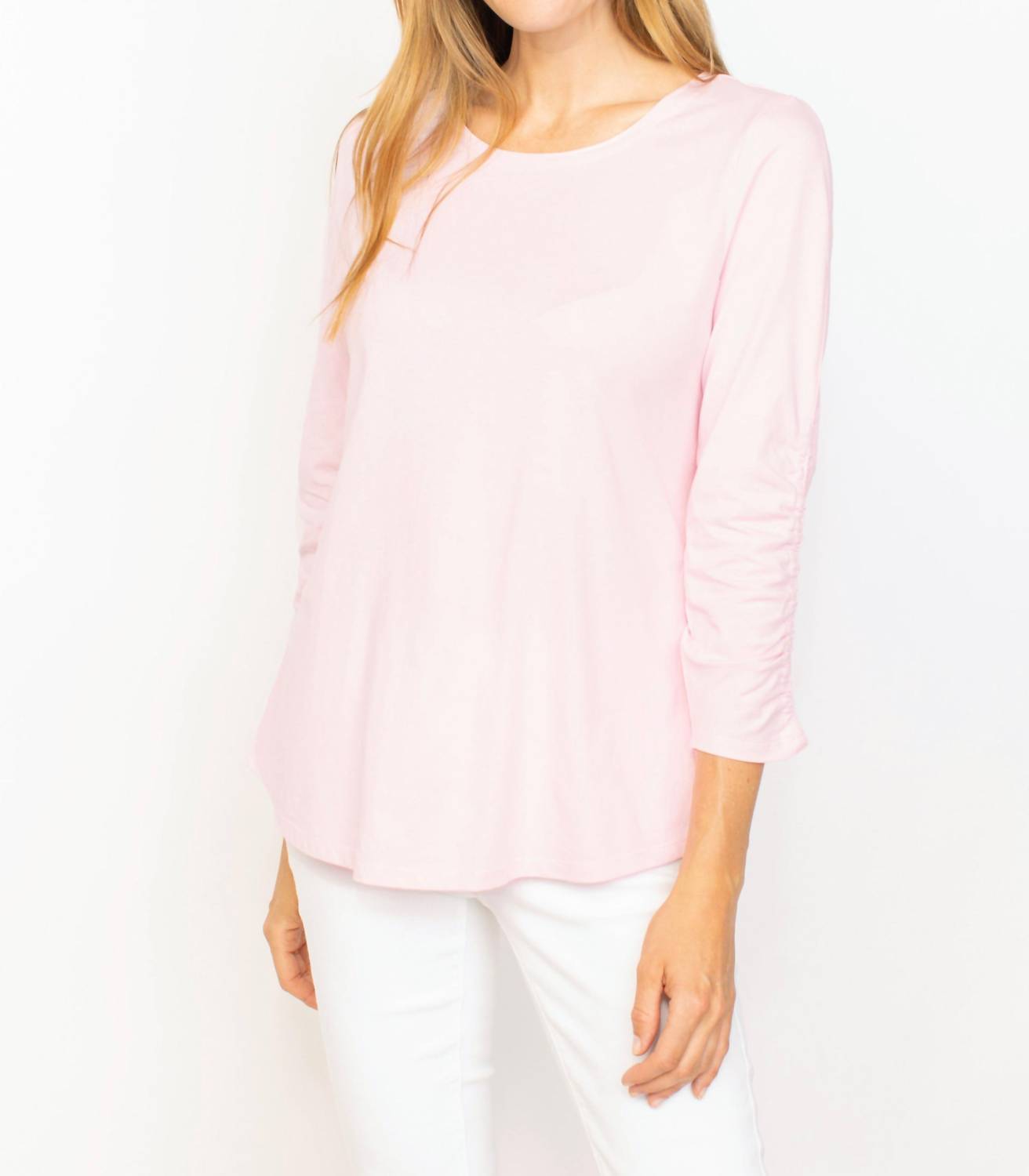 Облегающая футболка из гребенного хлопка с рюшами в цвете пион Habitat, Peony
Облегающая футболка из гребенного хлопка с рюшами в цвете пион Habitat, Peony