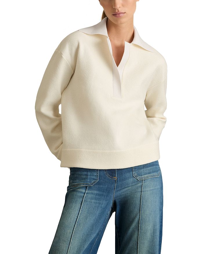 Свитер с воротником REISS, слоновая кость/кремовый
Свитер с воротником REISS, слоновая кость/кремовый